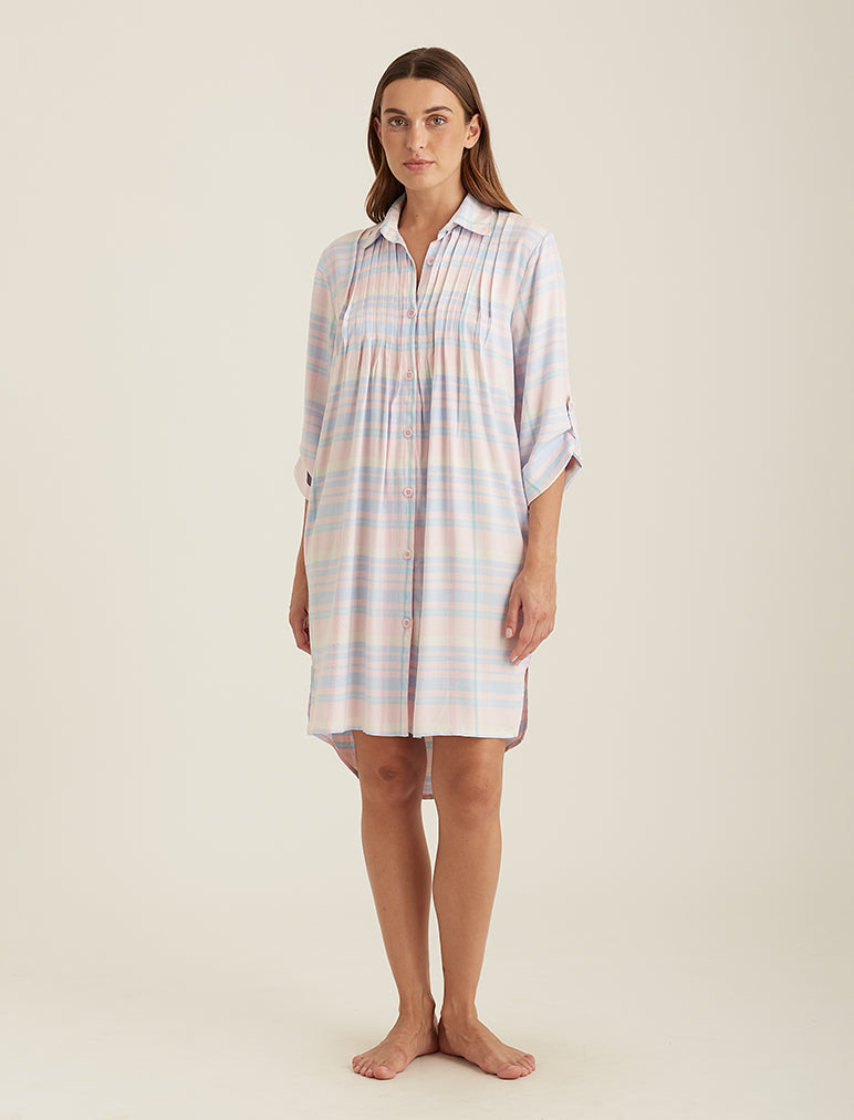 Silk Pleated Nightie - New Zealand Nature