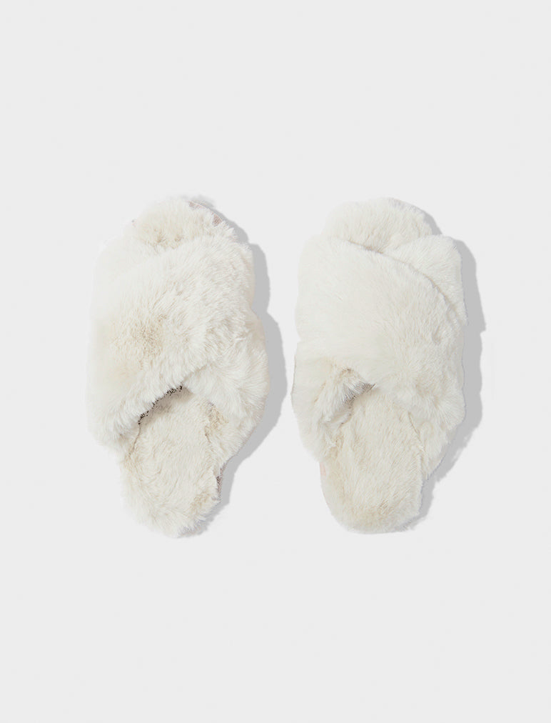 Cream discount crossover slippers