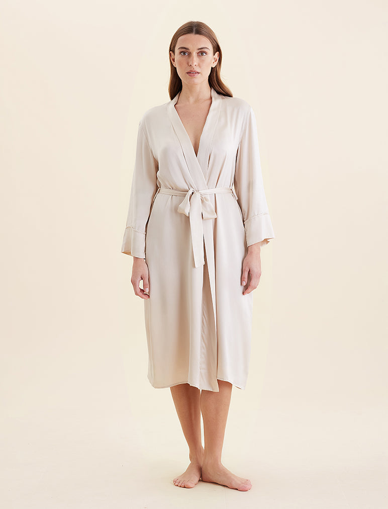 Audrey Washable Silk Long Robe