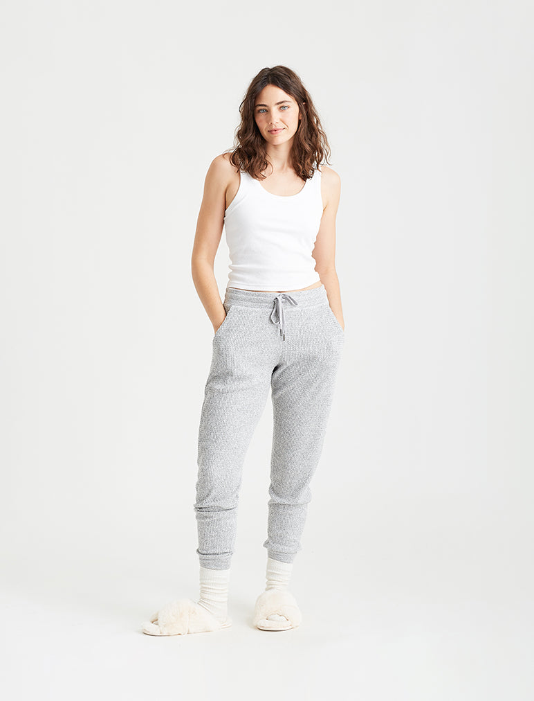 Super Soft Waffle Jogger in Grey