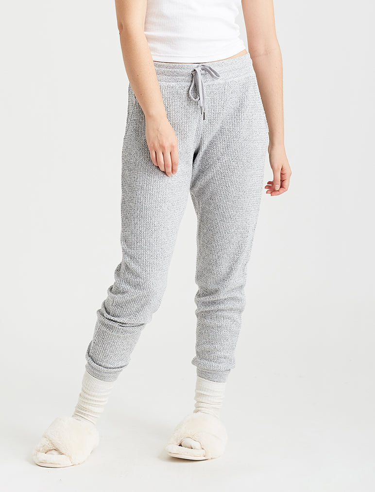 Super Soft Waffle Jogger in Grey