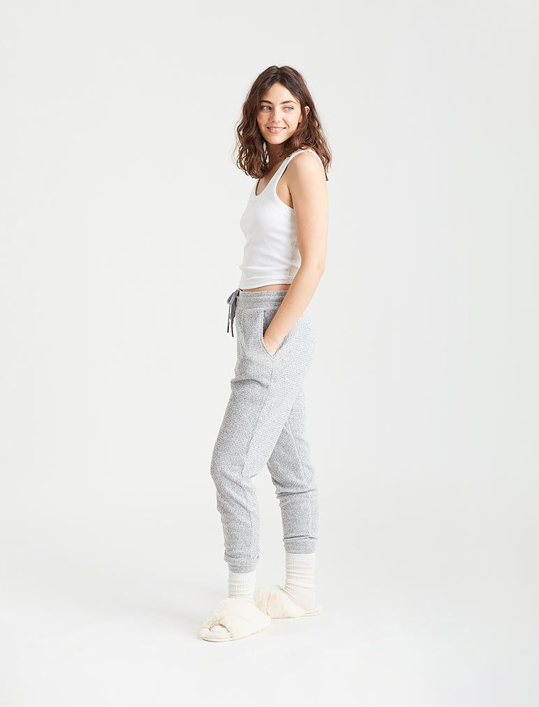 Super Soft Waffle Jogger in Grey