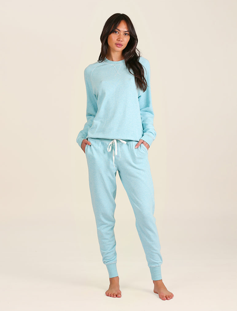 So Soft Fleecy Loungepant in Aqua