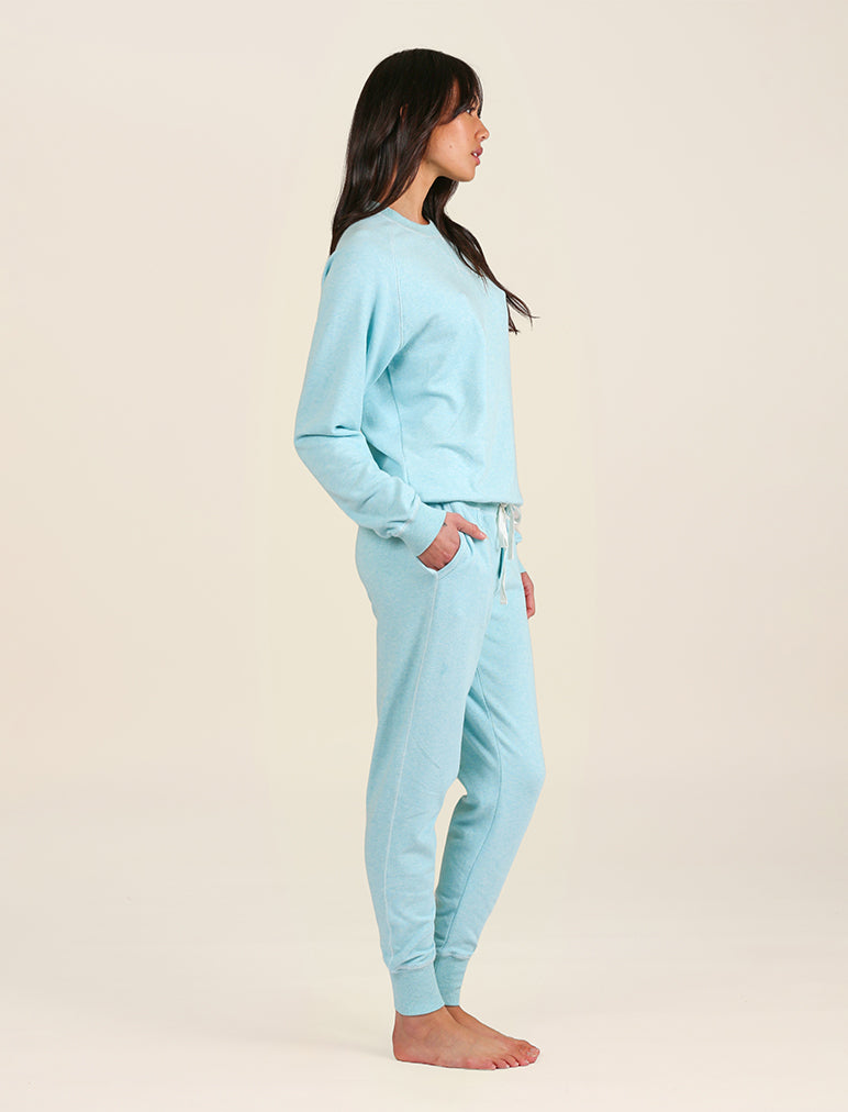 So Soft Fleecy Loungepant in Aqua