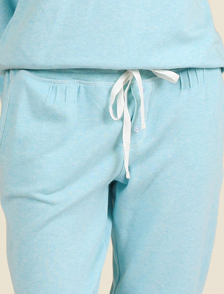 So Soft Fleecy Loungepant in Aqua