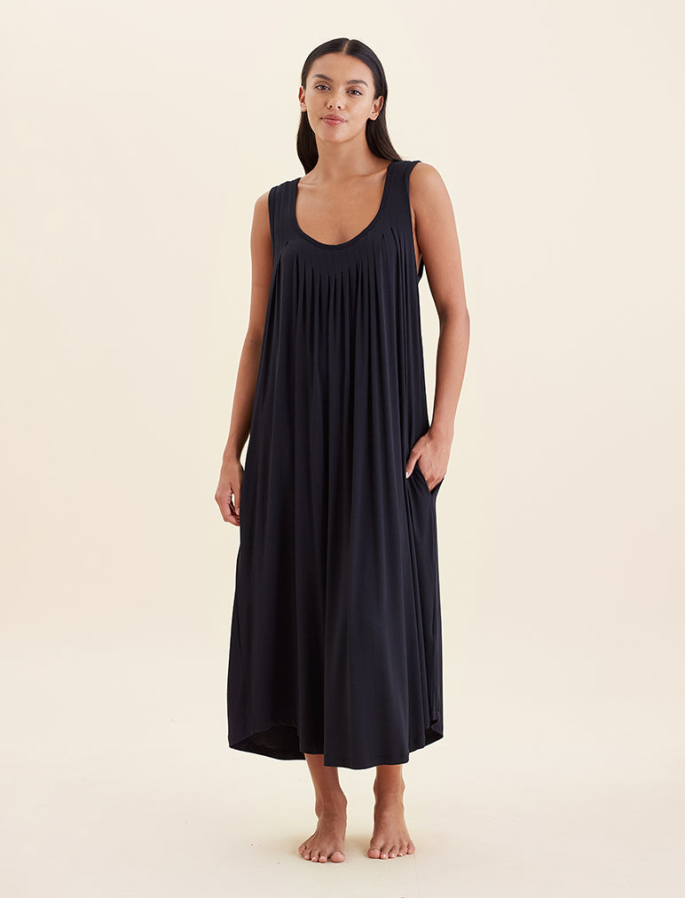 Kate Modal Soft Pleat Front Maxi Nightie