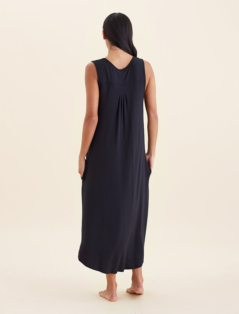 Kate Modal Soft Pleat Front Maxi Nightie