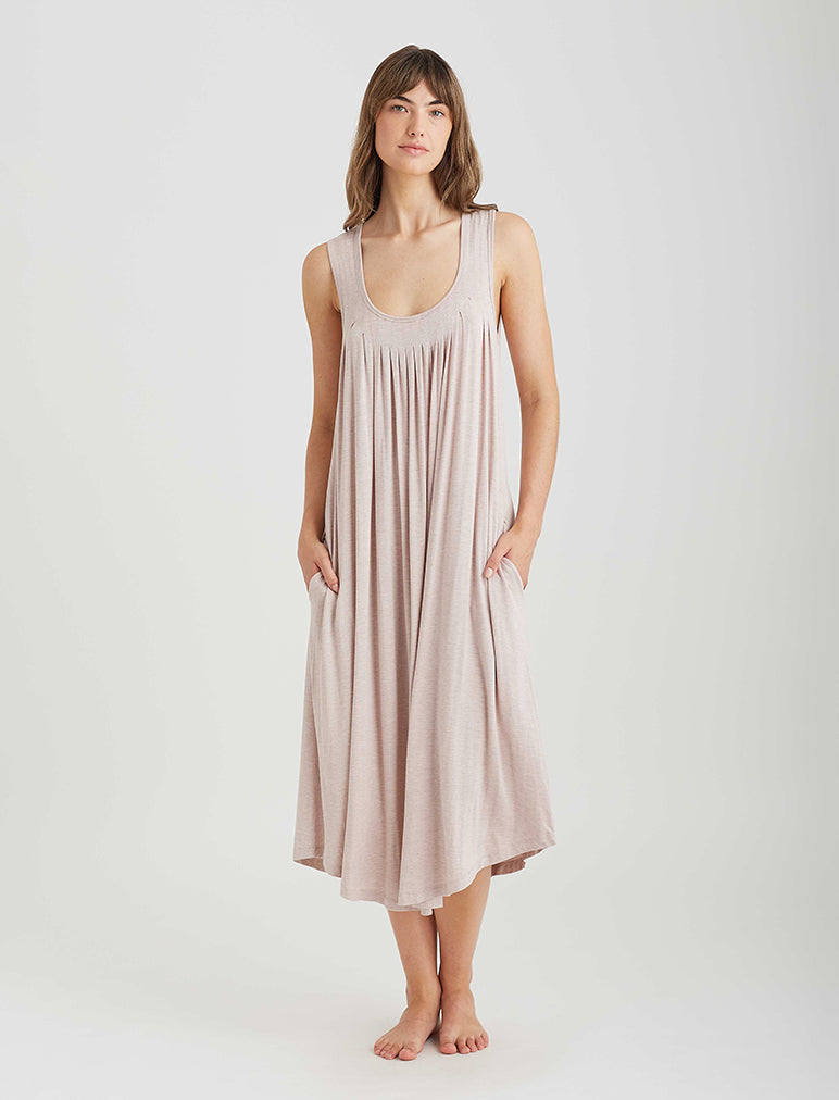 Kate Modal Soft Pleat Front Maxi Nightie