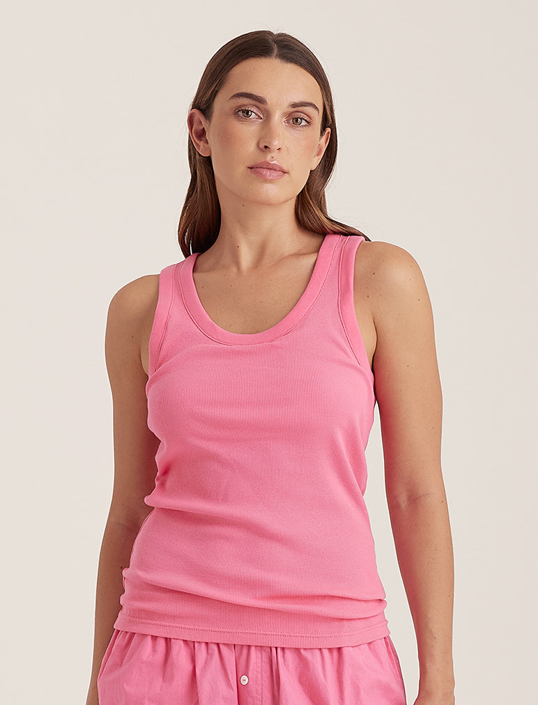 Off Duty Rib Jersey Support Cami - Pink