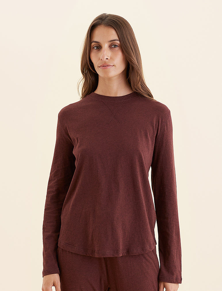 Jada Organic Cotton Knit Long Sleeve Tee