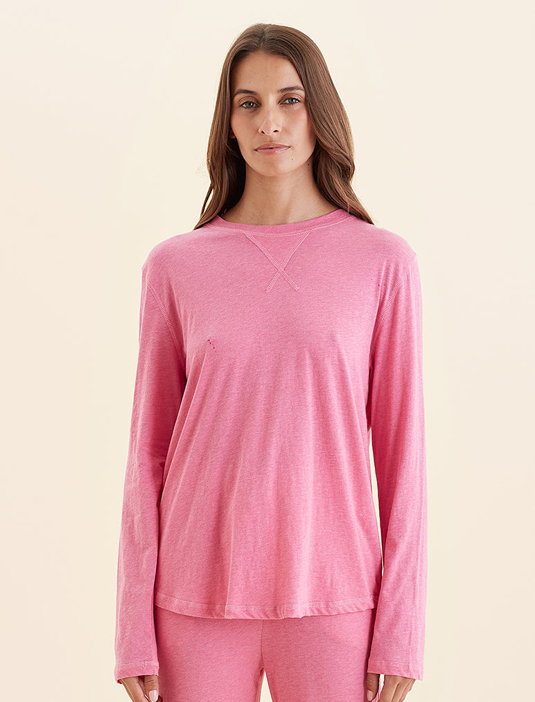 Jada Organic Cotton Knit Long Sleeve Tee