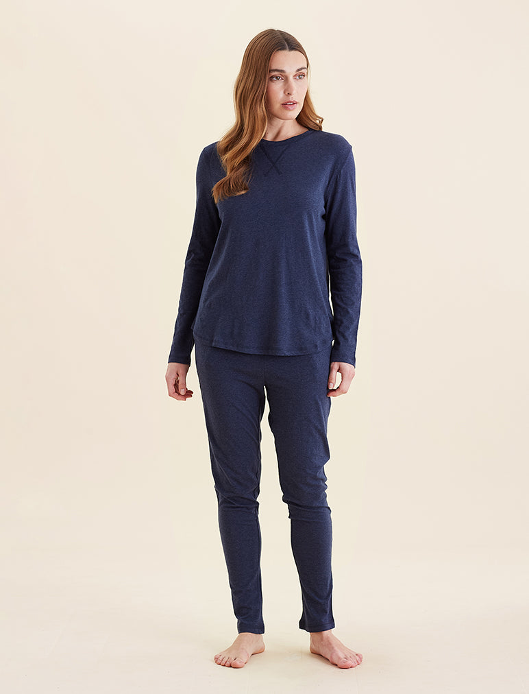 Jada Organic Cotton Knit Long Sleeve Tee