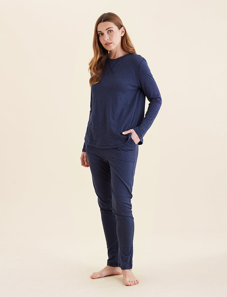 Jada Organic Cotton Knit Long Sleeve Tee