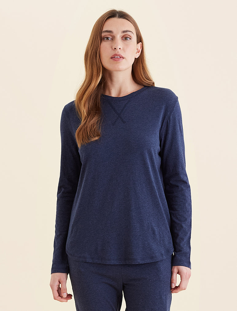 Jada Organic Cotton Knit Long Sleeve Tee