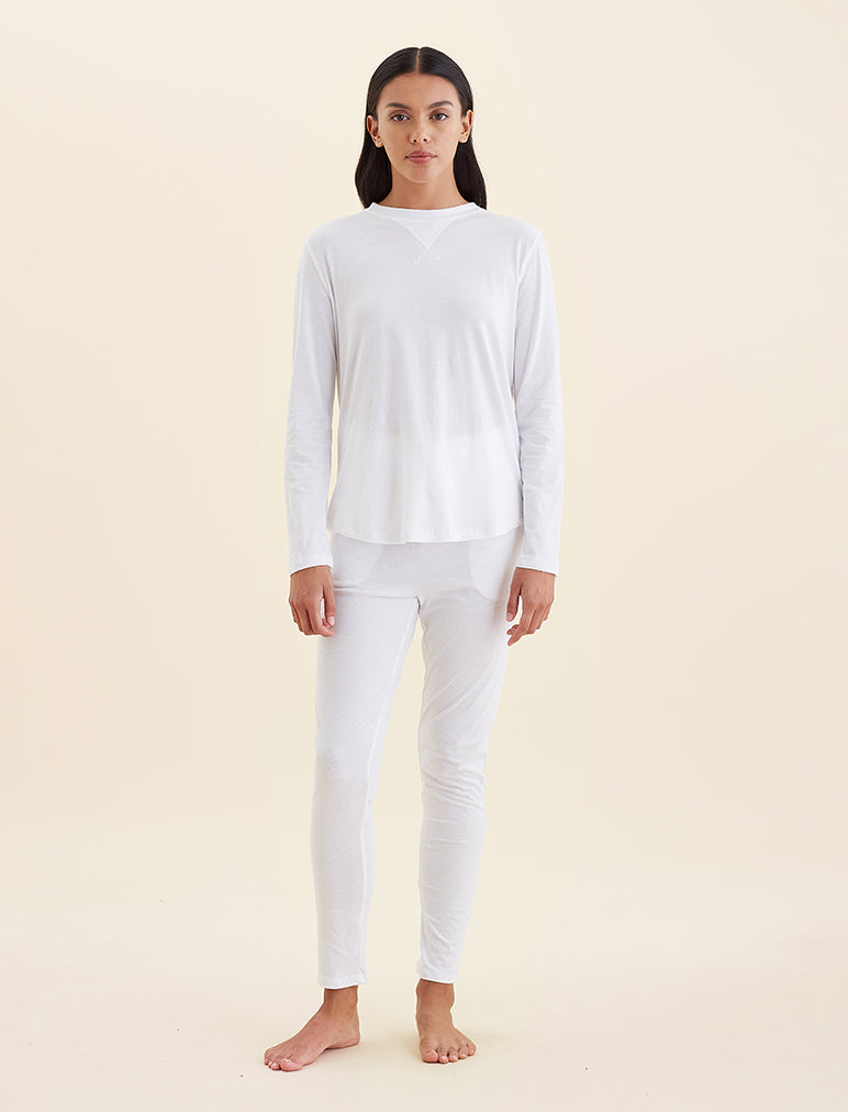 Jada Organic Cotton Knit Long Sleeve Tee