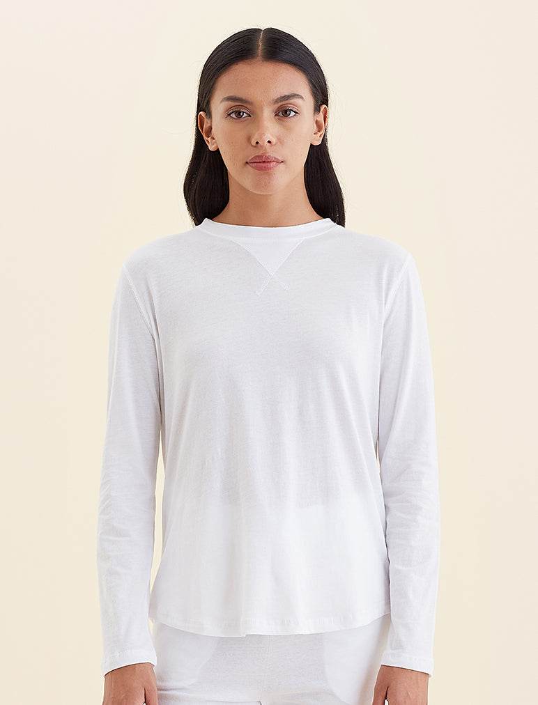 Jada Organic Cotton Knit Long Sleeve Tee