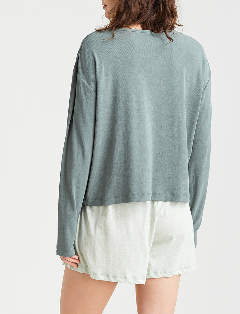 Luxe Rib Modal Soft Touch Long Sleeve Tee