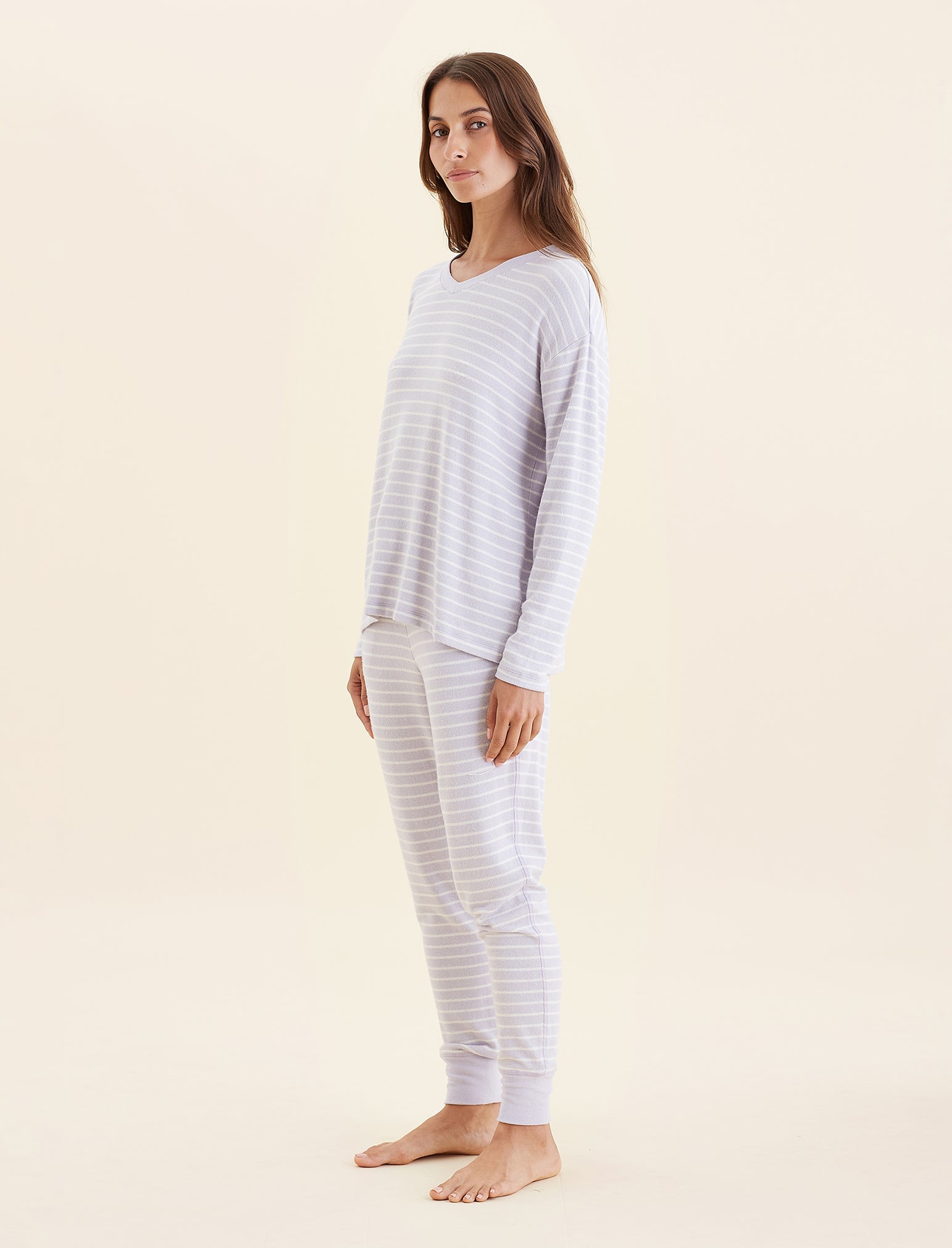 Feather Soft V-Neck LS Top and Jogger