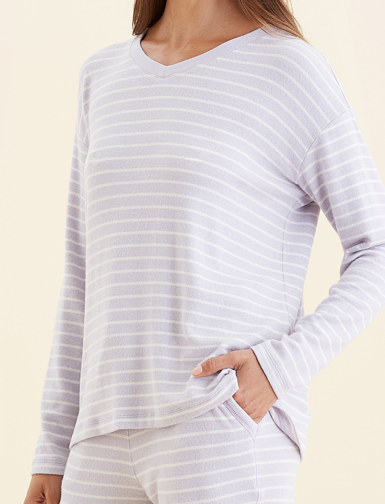 Feather Soft V-Neck LS Top and Jogger