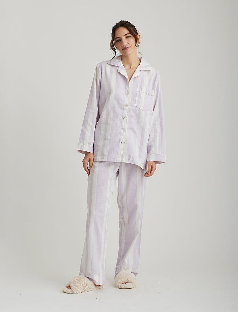 Cotton Stripe Full Length PJ