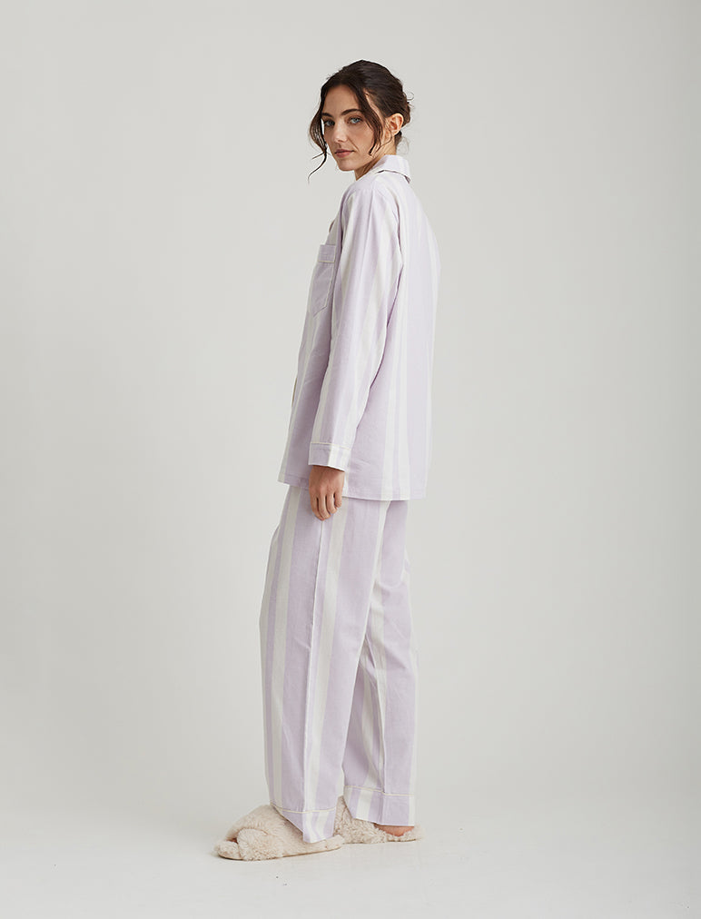 Cotton Stripe Full Length PJ