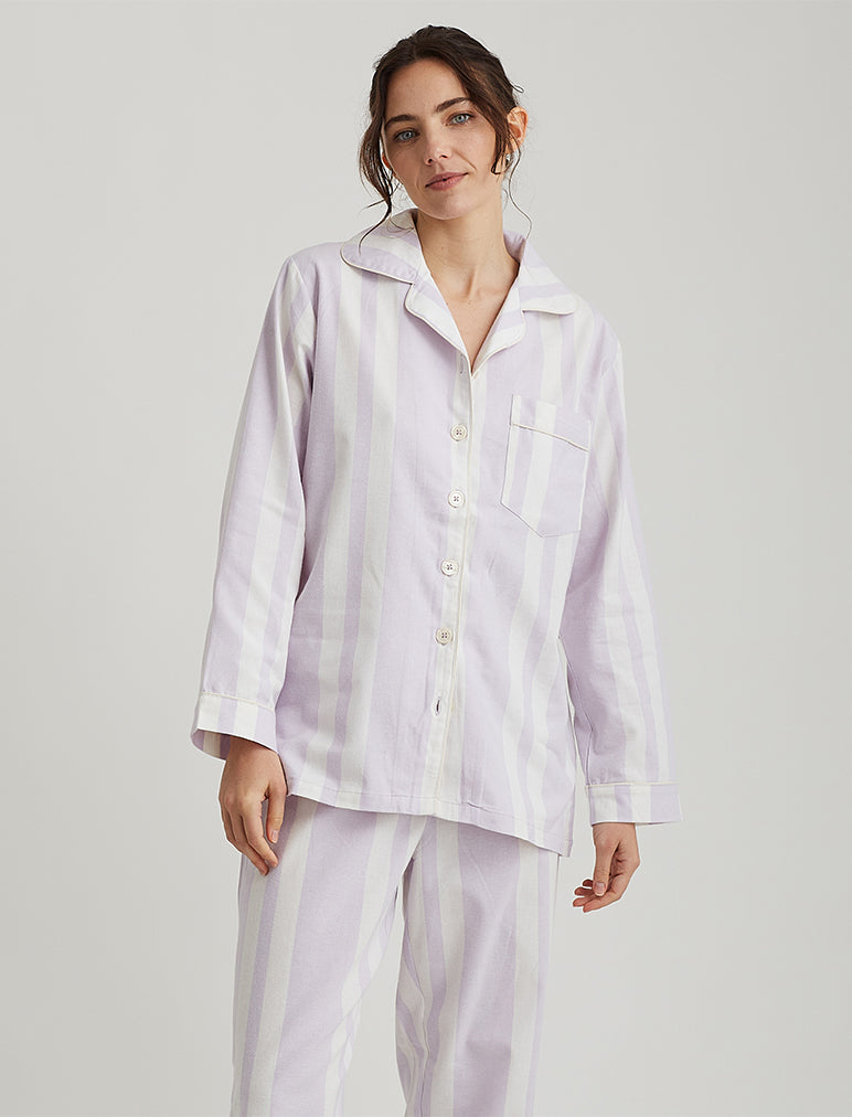 Cotton Stripe Full Length PJ