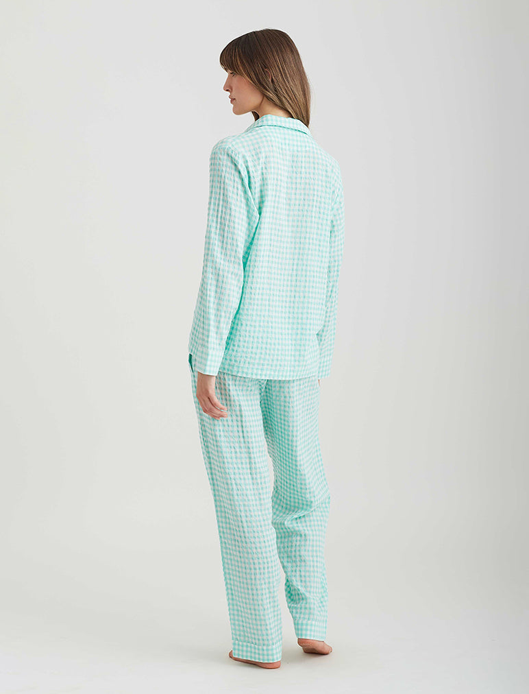 Seersucker Gingham PJ Set