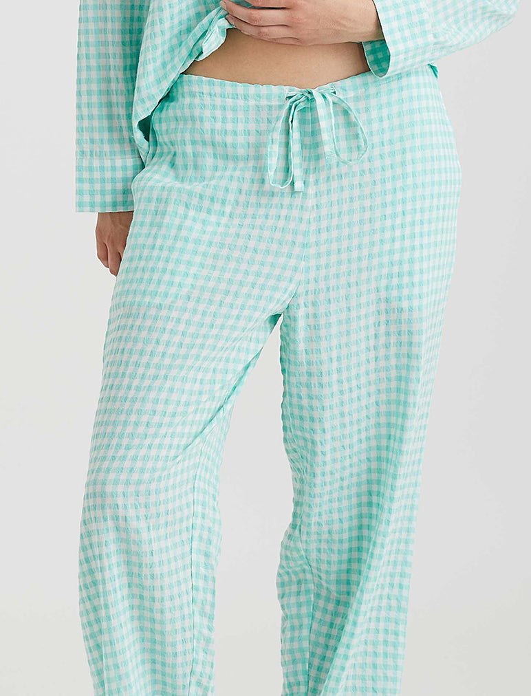 Seersucker Gingham PJ Set