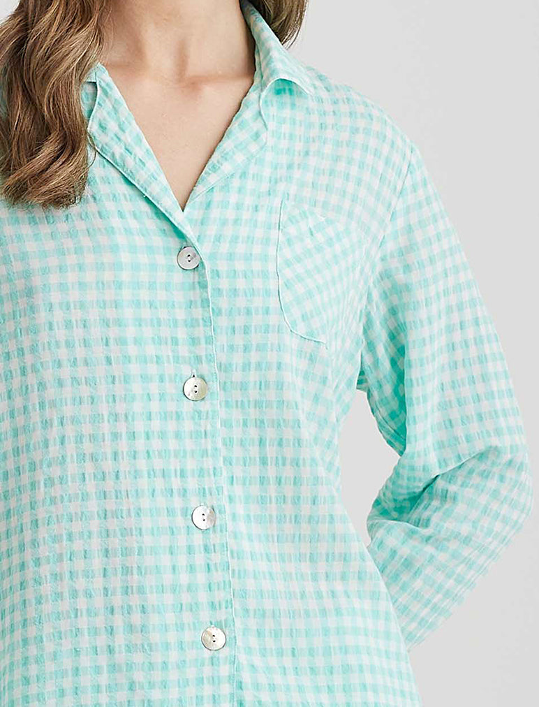 Seersucker Gingham PJ Set