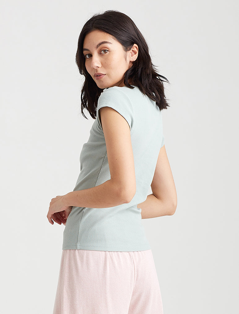 Milla Rib Shelf Bra Short Sleeve Tee