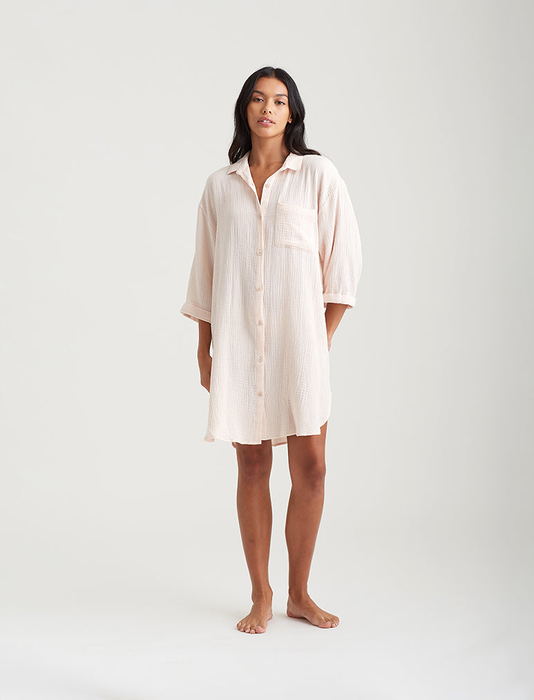 Ashley Textured Cotton Nightshirt