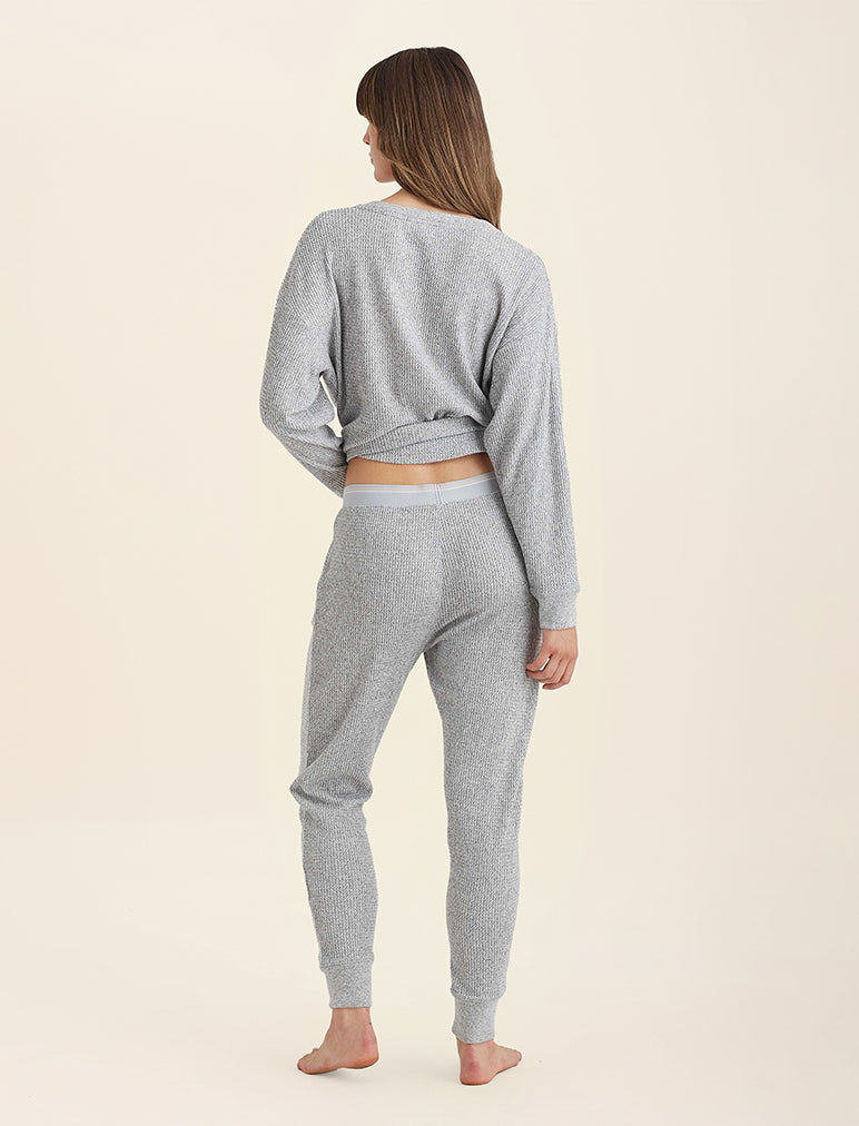 Super Soft Waffle Exposed Elastic Jogger