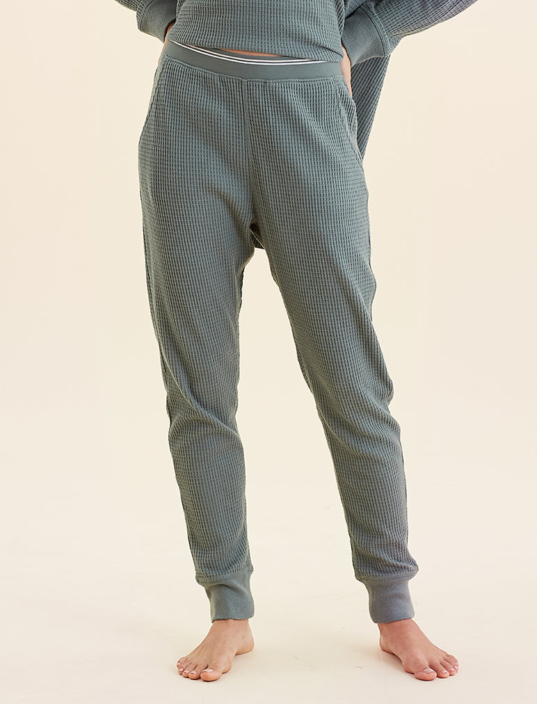 Super Soft Waffle Exposed Elastic Jogger