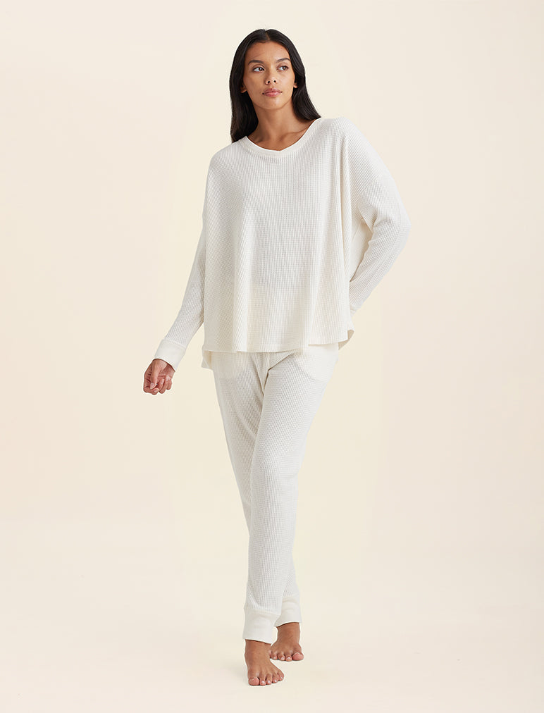 Super Soft Waffle Long Sleeve Relaxed Top