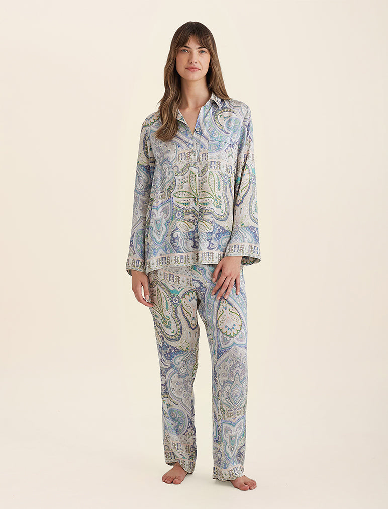 Nahla Printed Silk PJ