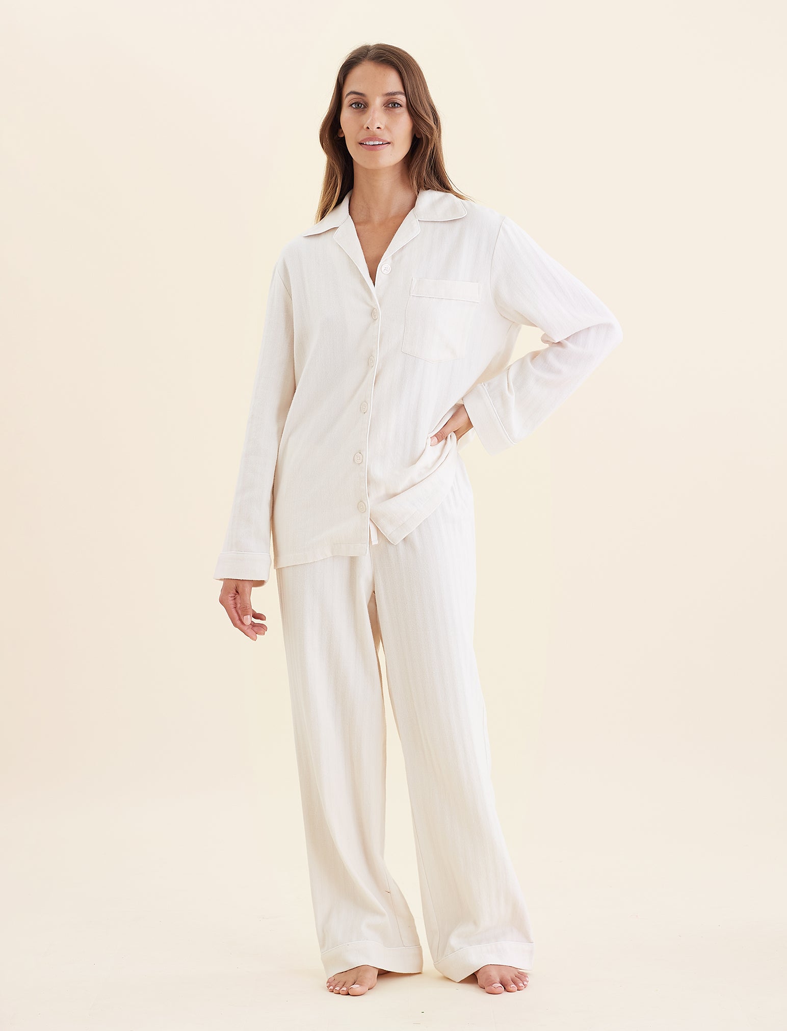 Super Soft Brushed Herringbone PJ