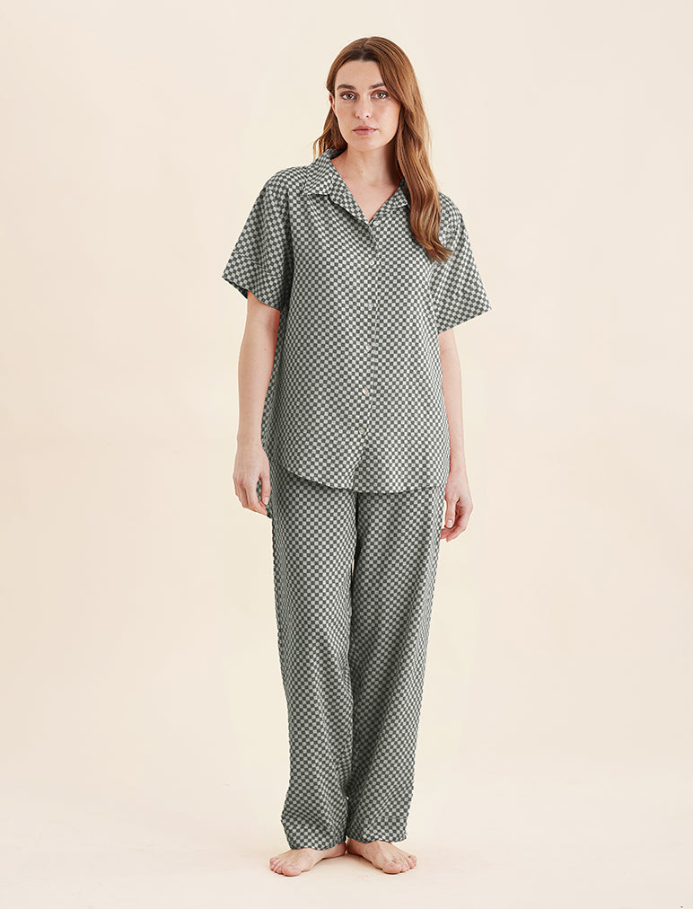 Anais Short Sleeve Full Length PJs