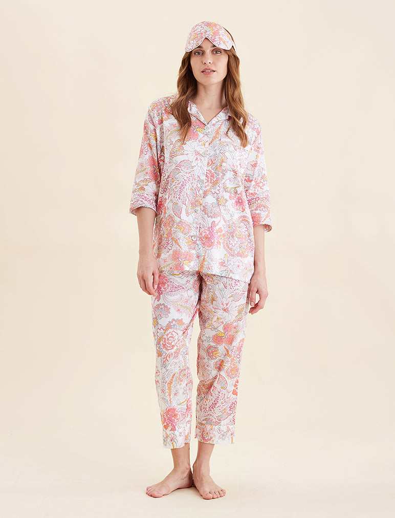 Ella Crop PJ Set with Eye Mask