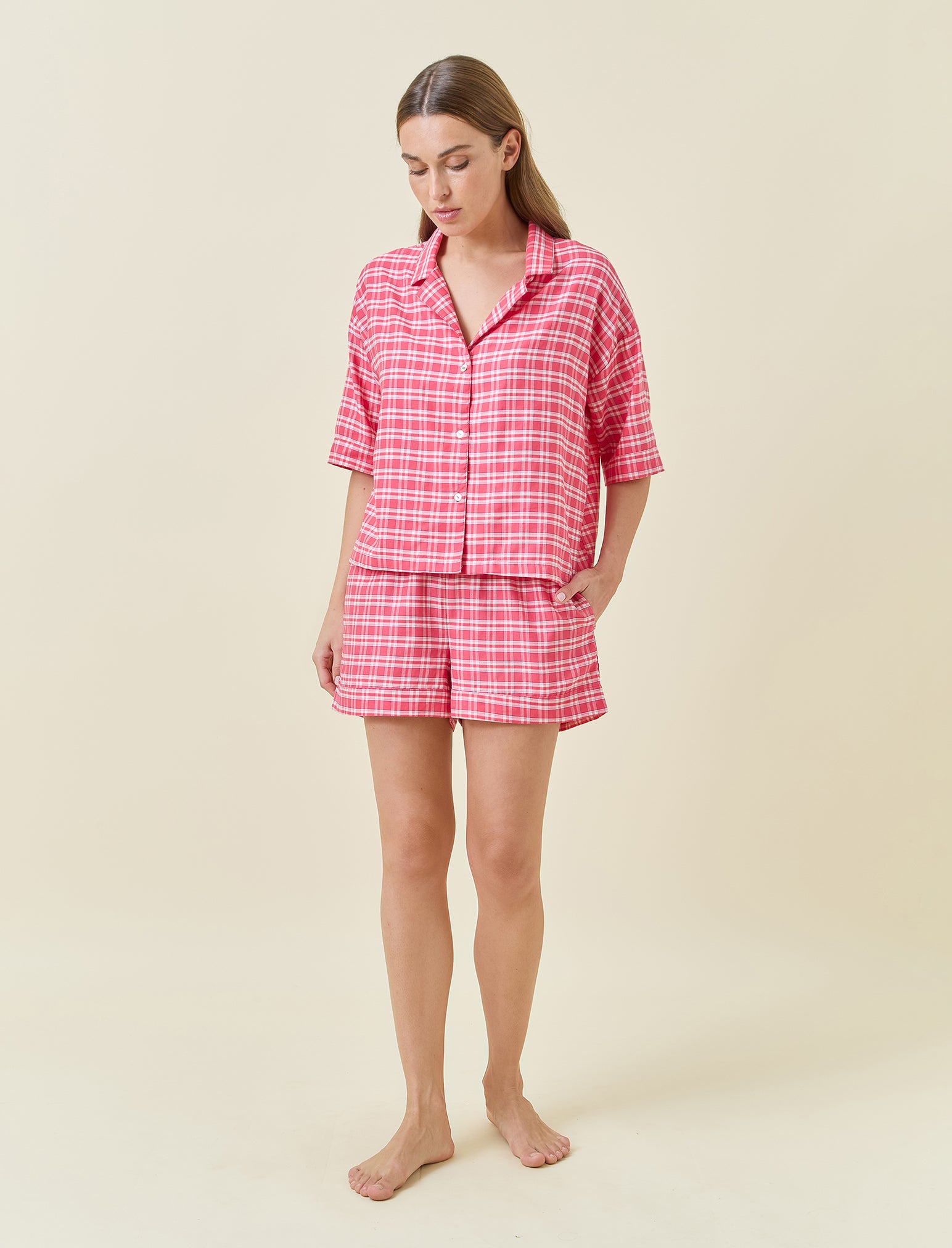 Holiday Plaid Boxer PJ Set