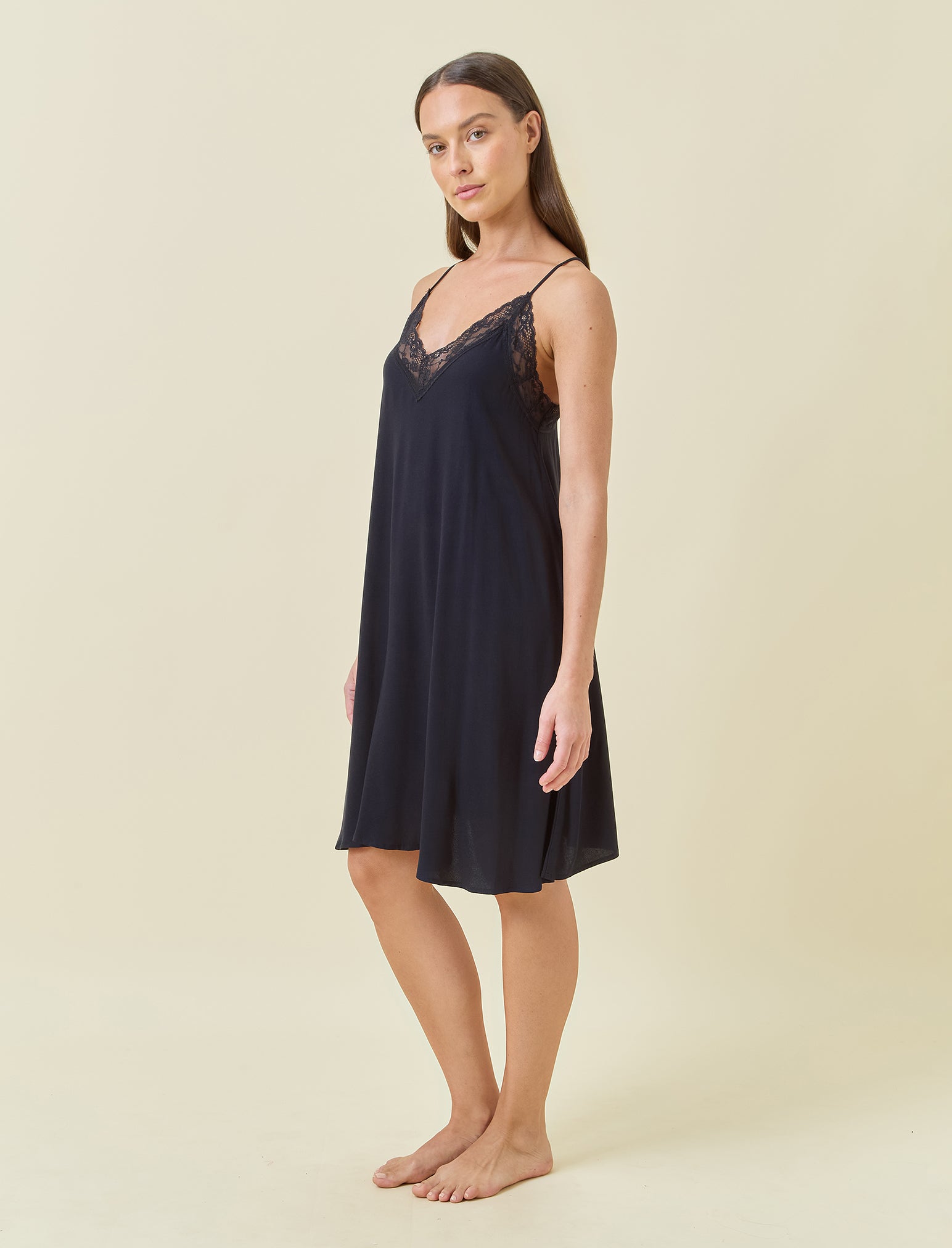 Talia Lace Front Midi Nightie