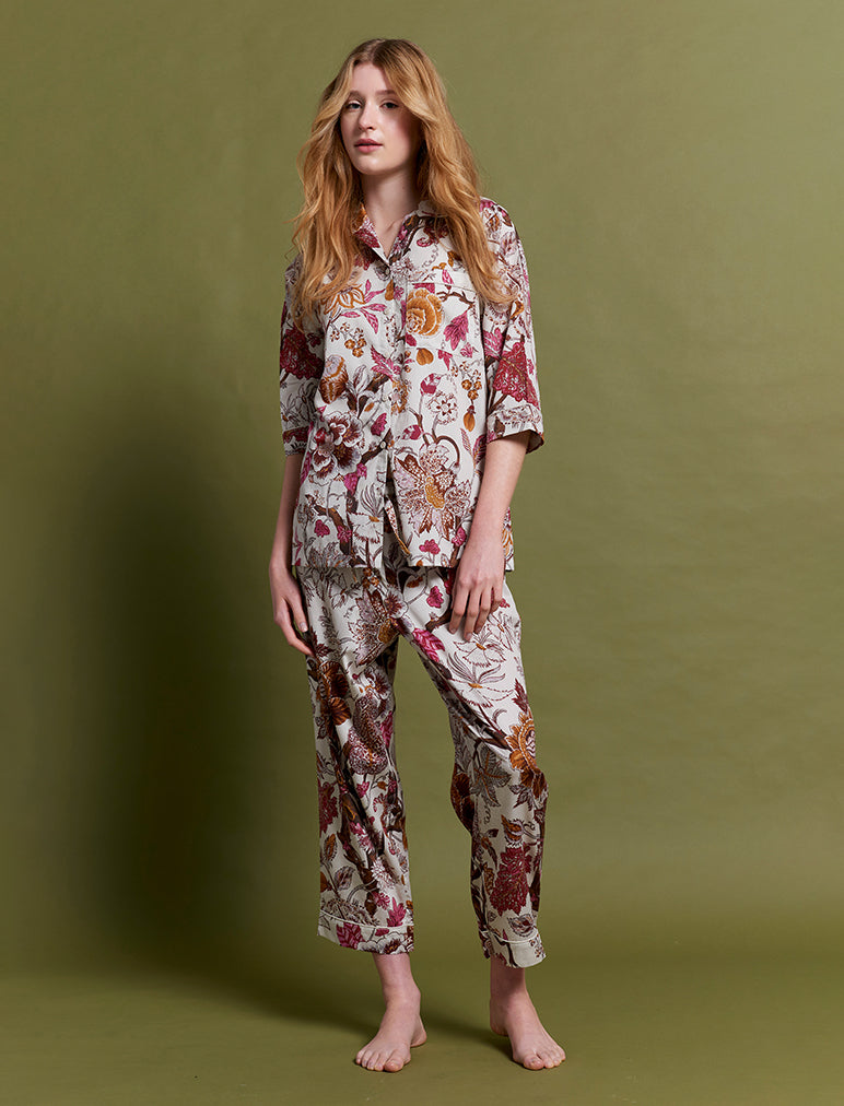 Karen Walker Edwardian Floral Crop PJ Set