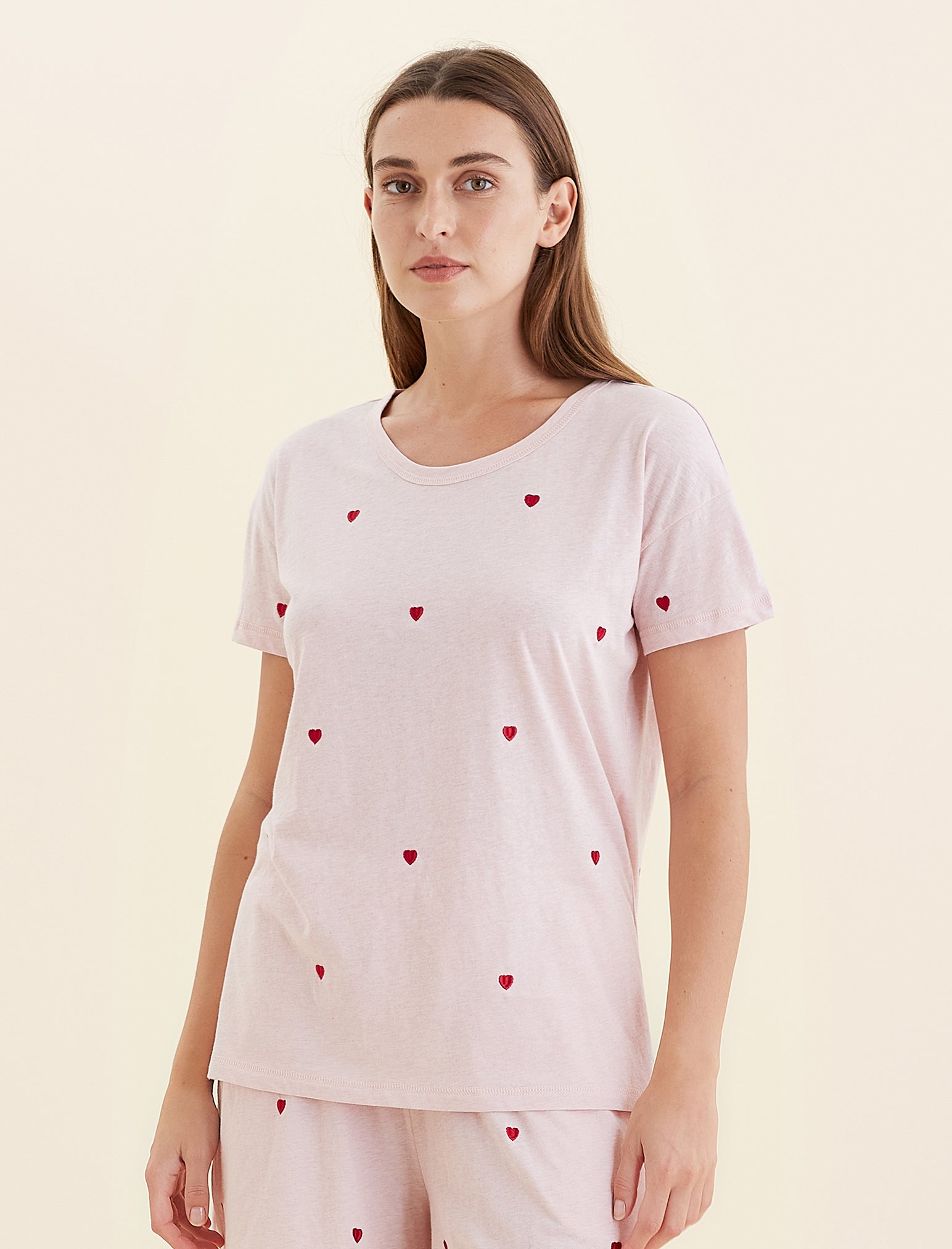 Jada Hearts Cotton Knit Tee