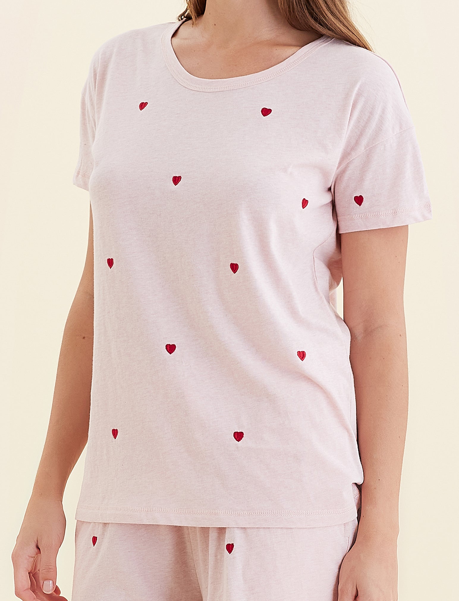 Jada Hearts Cotton Knit Tee