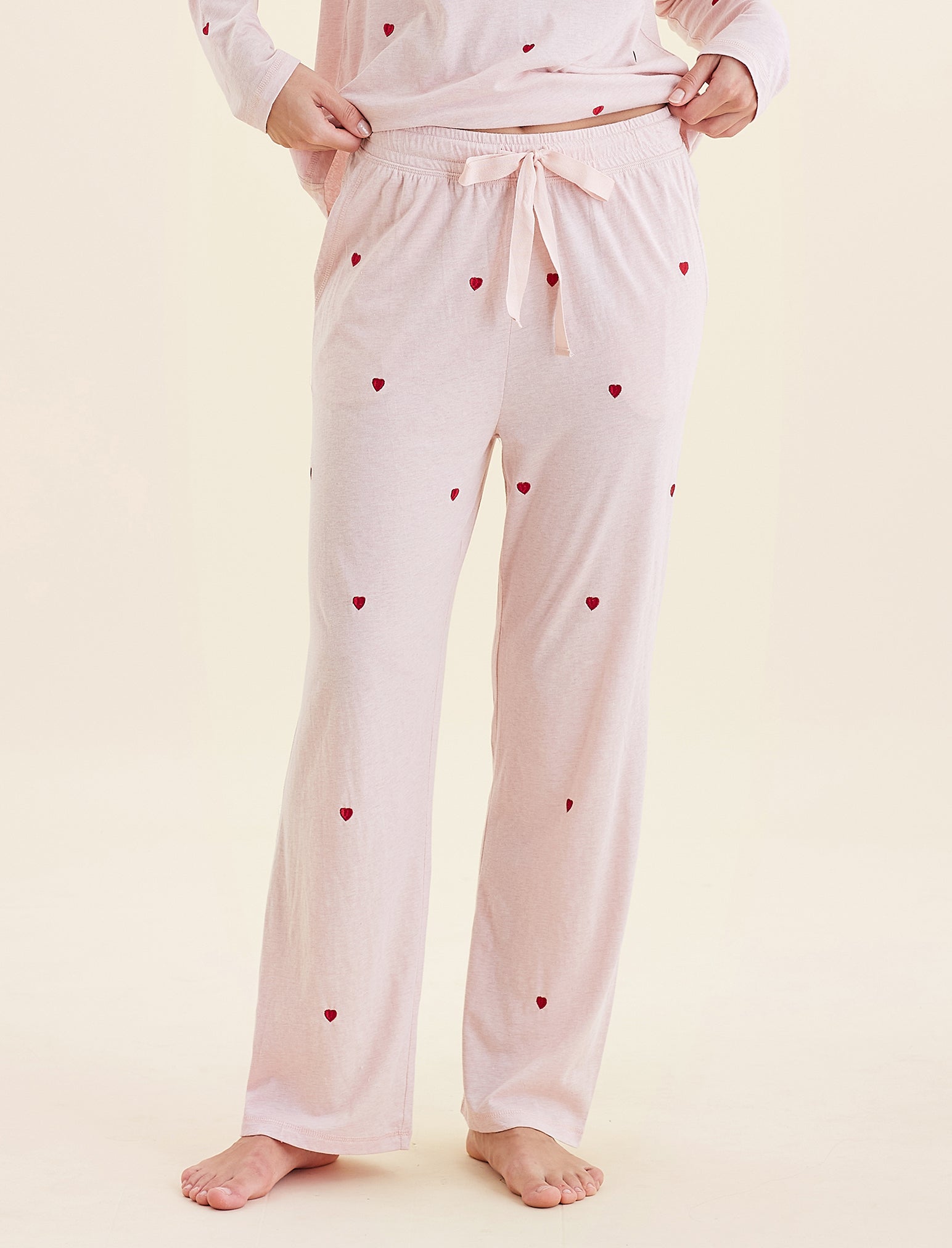 Jada Hearts Cotton Straight Leg Pant