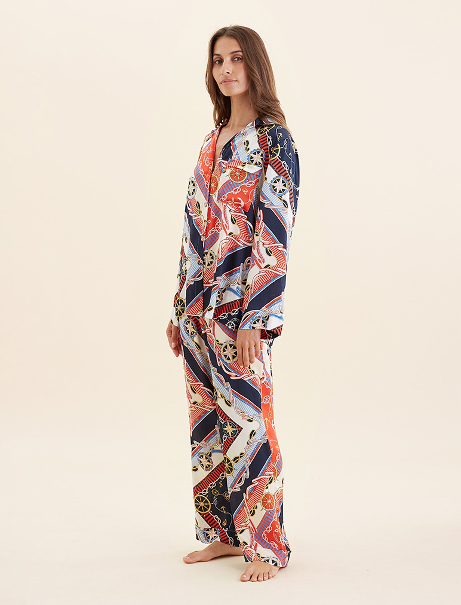 Marine Silk Full Length PJ Set