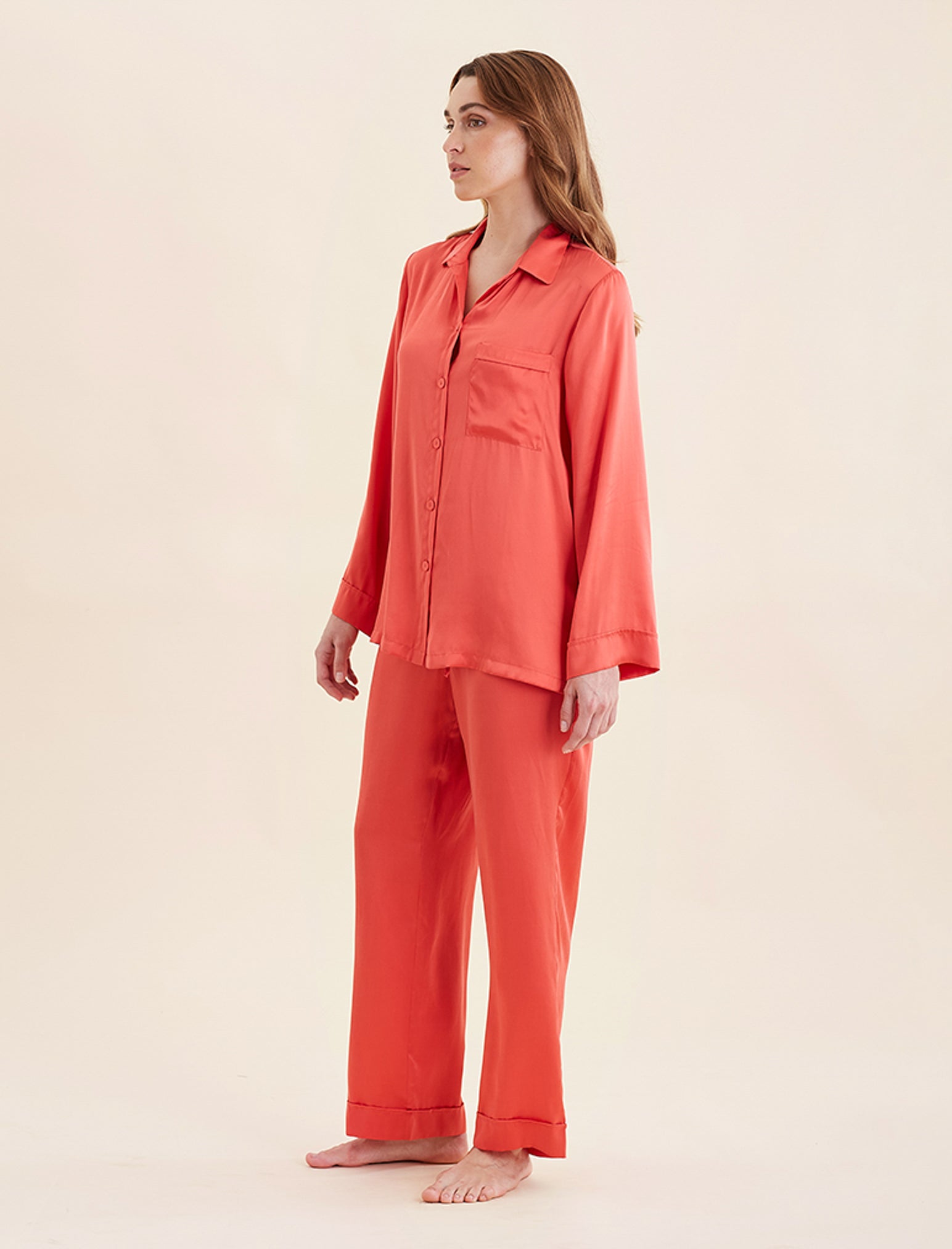 Audrey Washable Silk Full Length PJ