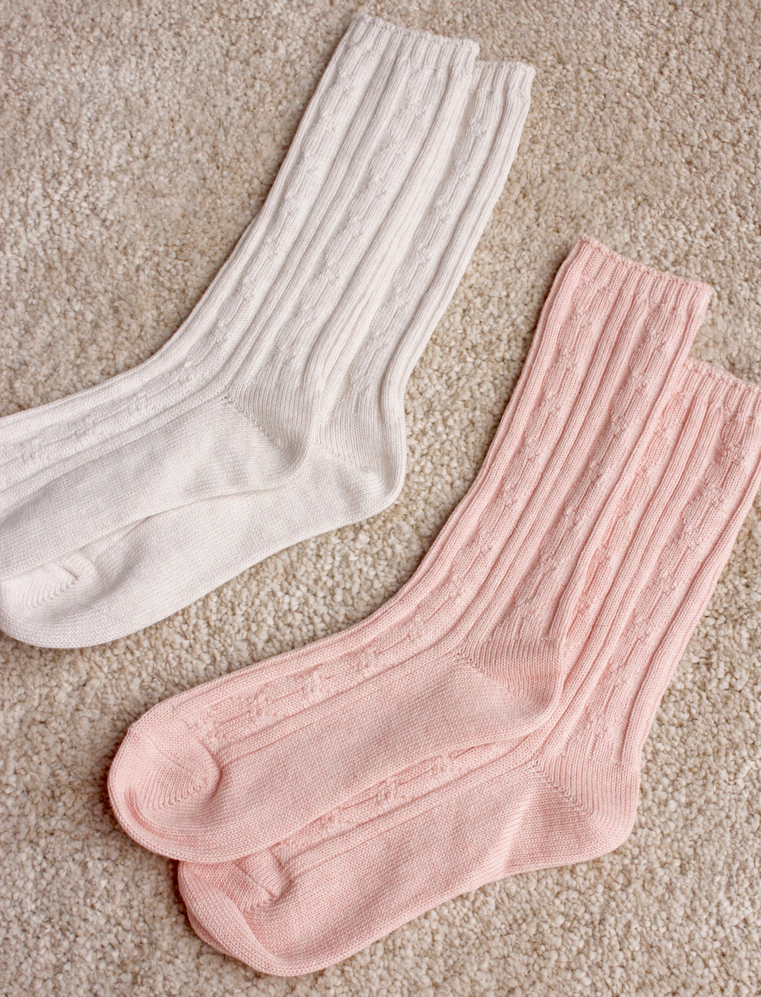 Cable Cotton Socks