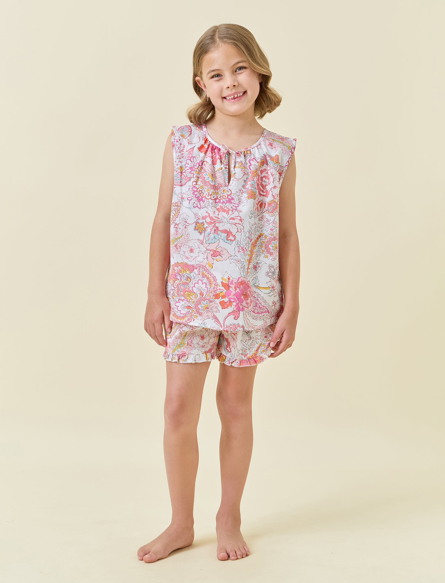 Kids Ella Frill Cami and Boxer Short Set