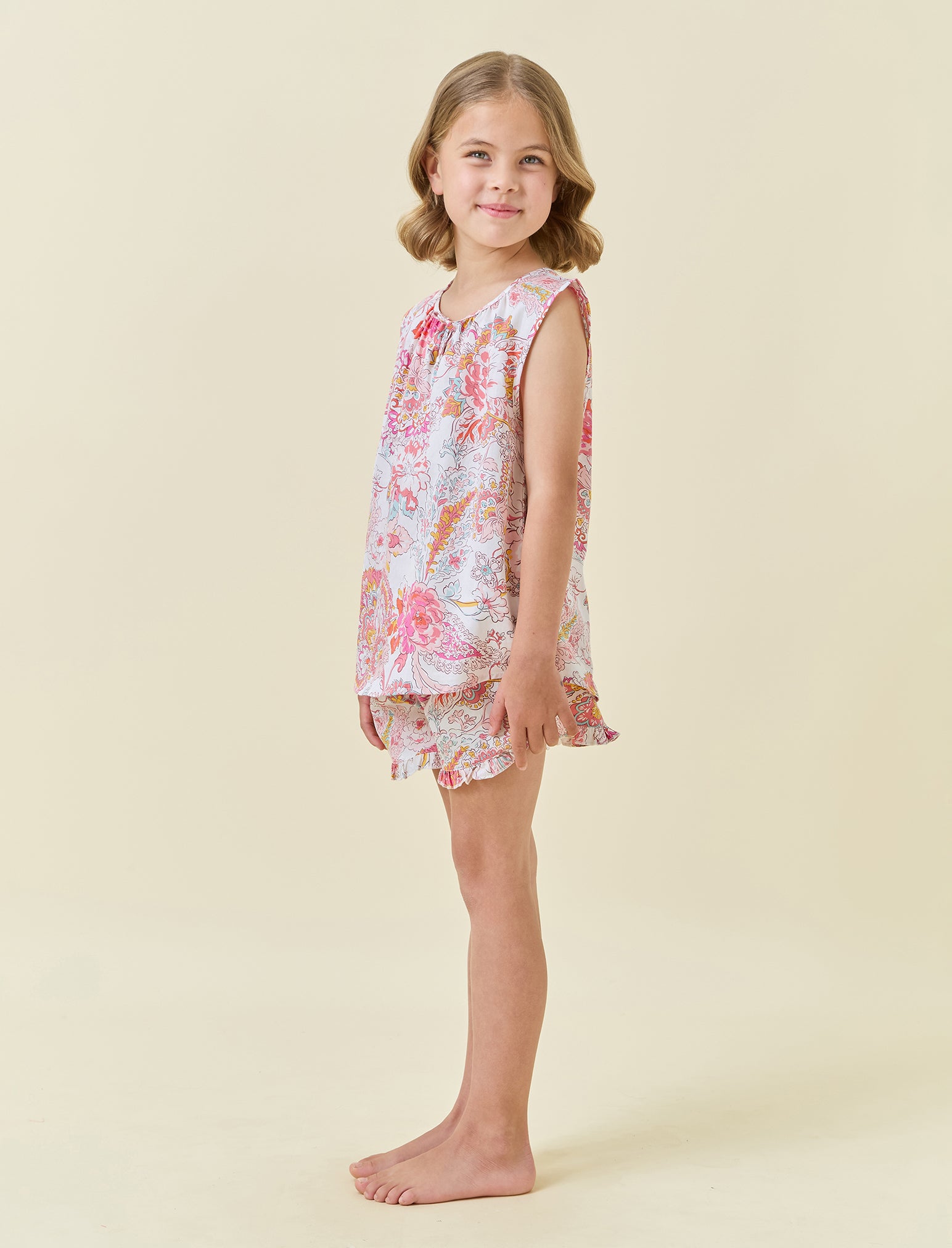 Kids Ella Frill Cami and Boxer Short Set