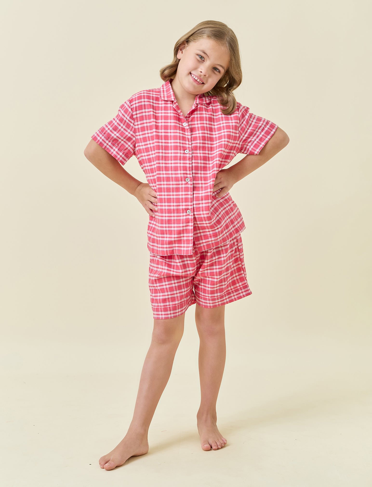 Holiday Plaid Kids PJ Boxer Set